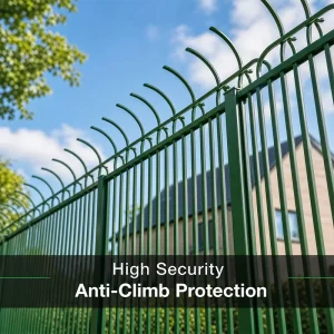Sturdy Durable Security Perimeter Wall Farm Factory Warehouse Boundary Protective PVC coated Double layer Corrugated Metal Fence