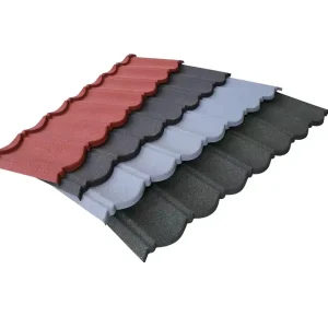 Suoteng High Quality 0.4mm Thickness Color Stone Coated Metal Double Roman Roof Tiles Sheet Heat Resistant 50 Year Warranty For