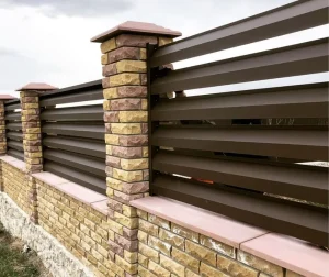 Support Customized Various Aluminum Louvre Blade Fences Garden Metal Fencing Panels