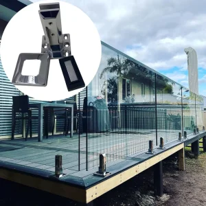 Surface Mounted Premium 2205 Stainless Steel Glass Spigot for Frameless Tempered Glass Railing