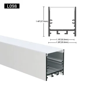 Suspending Pendant Linear LED Strip Light Alu Channel Extrusion with PC Diffuser Surface LED Profile Aluminum