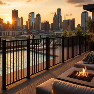 Swimming Pool Fence Panels Powder Coated Picket Barrier for Garden Patio Poolside Protection
