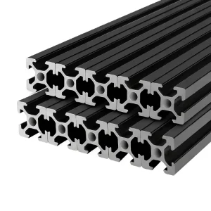 T Slot Aluminum Extrusion Profile for 3D Printer European Standard Extruded Aluminum Linear Rail Guide Anodizing Black