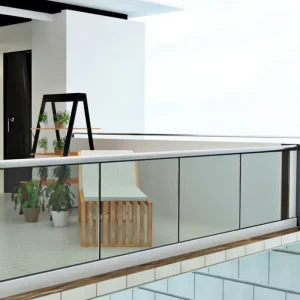 Tempered Glass Balustrade Stainless Steel Stair Railing Metal Handrail for Villa Decking Balcony Safety