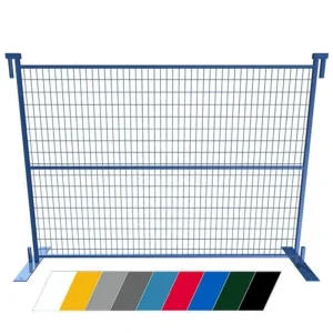 Temporary Galvanized Carbon Steel Security Fence Panel, 6 Feet, Outdoor, 3D, Crowd Control