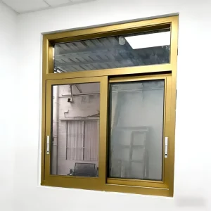 Thermal Break Aluminum Alloy Louver Fixed Horizontal Casement Windows with Fiber Mesh and Double Glass