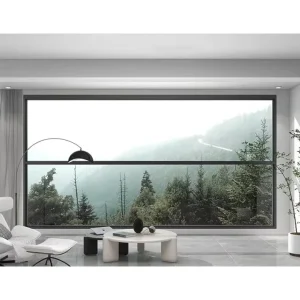 Thermal Break Automatic Sliding Window Modern Customizable Balcony Vertical Slide Aluminum Frame Smart Window