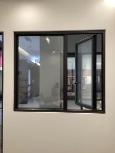 Thermal Break Casement Aluminum Windows with 20A Double Glazed Glass, Aluminium Window Awning for Houses Slim Frame