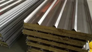 Thermal Insulation Waterproof Fireproof Galvanized Steel Core Metal Rock Roof Sandwich Panels Customizable Colors