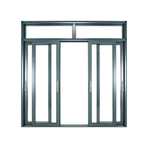 Thermally Broken Aluminum Alloy Modern Horizontal Sliding Windows with Stainless Steel Screen for Apartment