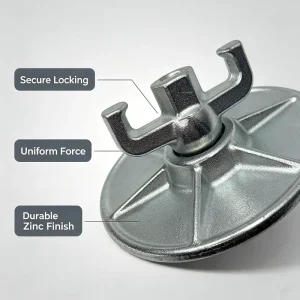 Thickened Forged Weather Resistant Double Galvanized Anchor Nut 150mm Base Formwork Hardware for Metro Tunnel Foundation Works