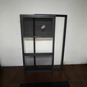 Three Panel Sliding Security Window Screen Reinforced Metal Corner Protector Insect Resistant Washable 1 Year Warranty Custom