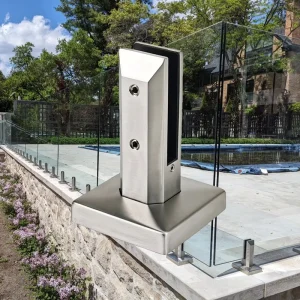 Top Mount Adjustable Durable Glass Fence Spigot Fittings for Frameless Backyard Pool Surrounds