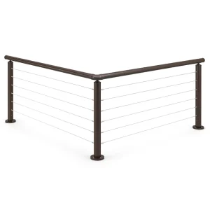 Top Mount Black Post 1/8″ Stainless Steel Cable Interior Use Home Cable Railing System