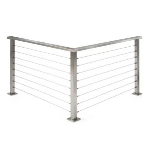 Top Side Mounted Balustrade & Handrail Post Cable Railing System for Stairs