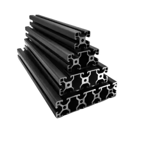 Track Extrusion 4040 4080 40120 40160 2550 T Slot Extrusion Aluminium Profile Black Silver Anodized