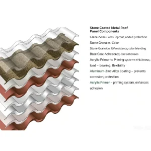 Traditional Corrosion Resistant Heat Resistant Stone Coated Metal Roofing Material with 30 Years Warranty for Hotel Buildings