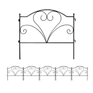 Traditional Style Metal Powder Coated Yard Garden Border Fence