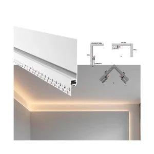 Trimless Embedded LED Aluminum Channel Recessed for 5/8 Inch Drywall Wall Ceiling Use