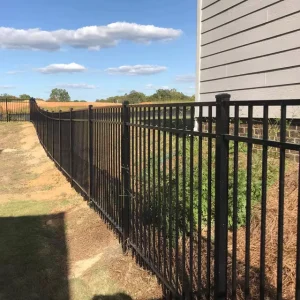 Tubular Steel Fence Panel, Ornamental Iron Fence, Powder-Coated Residential Garden Security Barrier