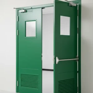 UL Certified Fire Rated Steel Door Building Exit Steel Door Fireproof Safety Steel Door for Hospital School Project