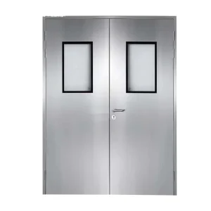 UL Fire Rated Double Door Assembly Metal Emergency Exit Soundproof Entrance for Hotels and Villas Engineering Exterior Door