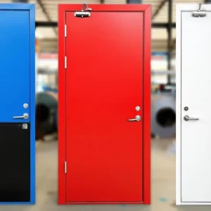 UL Listed Fireproof Steel Doors Hollow Fire Rated Door Steel Metal 20-180min Fire Door Hotel Hospital Commercial