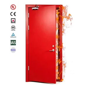UL and CE Certified Commercial 60-180 Minute Fire Rated Single or Double Leaf Steel Door for Interior and Exterior Applications