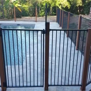 USA CA Standard Black Powder Coated Railings Steel Stair Balcony Deck Railing System