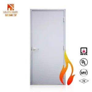 USA Standard FM Approved Commercial Hollow Core Steel Fire Proof Modern Swing Painted Single Leaf Hotel Entrance Escape Door