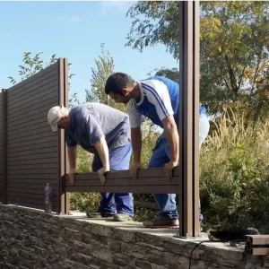 UV-Resistant Composite WPC Fence Slats and Panels for Outdoor Garden