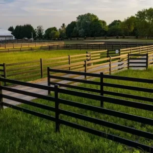 UV-Resistant PVC Horse Fence, 6 Ft High-Impact Plastic Anti-Climb Fencing