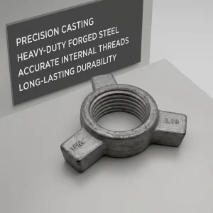 Ultra Stable 45 Carbon Steel Shoring Prop Nut Deep Anti-Corrosion Zinc Plated Finish Bridge Pier Scaffolding Fitting