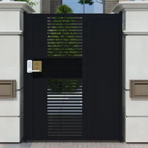 Villa Garden Aluminium Metal Gates With Smart Lock Exterior House Courtyard Gate Custom Material