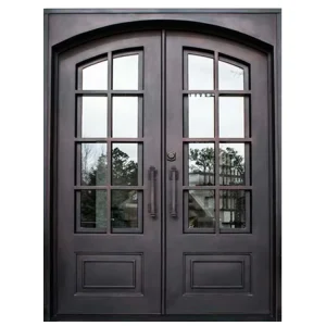 Villa House Residential Outdoor Metal Main Doors Modern Exterior Front Entry French Wrought Iron Grill Door Designs