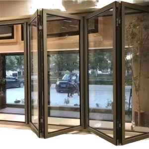 Villa Project Folding Glass Window Large Size Stylish Home Entrance Modern Folding Aluminum Alloy Material