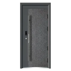 Villa Steel Security Exterior Front Entry Pivot Door with Anti Theft Feature Modern Design Finished Surface