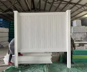 Vinyl Privacy Fence Panels 6ft Easy-to-Assemble Outdoor PVC-Coated Garden Yard Balcony Villa Trellis 3D