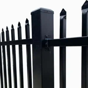 WP-F008 Heat-Treated Steel Outdoor Security Fence Modern Design Home Iron Fencing