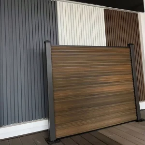 WPC Composite Fence Set Compound Garden Fence Panels Outdoor Modern Wood-Plastic Fence
