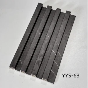 WPC Fluted Wall Panel Board Waterproof Fireproof Eco friendly for Modern Living Room & Hotel Interior Decoration