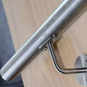 Wall Mount Handrail Bracket Stainless Steel 316 Balustrades Fitting Staircase Wood Metal Railing Pipe Balcony