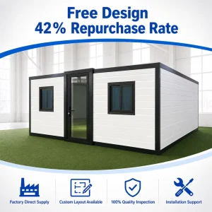 Waterproof 20 40 Ft Expandable Prefabricated Container House Portable Mobile Tiny Home With 2 Bedroom Luxury Modular Home
