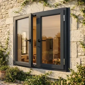 Waterproof Aluminium Openswing Opposite Windows for European Style Home Villa Apartment Building
