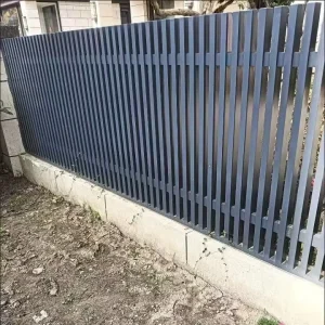 Waterproof Aluminum Alloy Garden Privacy Fence Panels with Powder-Coated Finish and Vertical Slats