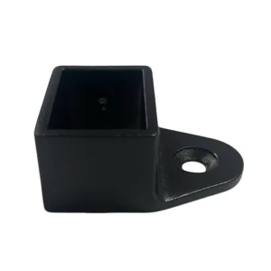 Waterproof Black Wall Tube Bracket Satin Mirror Polish Anti Rust Balustrade Hardware Indoor Stair Handrail Installation