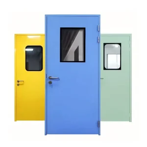 Waterproof Dustproof Antibacterial Metal Single Swing Steel Hospital Medical Cleanroom Door for OEM ODM Custom