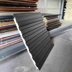 Waterproof Fireproof Exterior Metal Wall Cladding Panels PU Foam Core Insulation Cladding for House