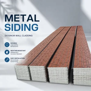 Waterproof Polyurethane Core Metal Siding 16mm 20mm Decorative Building Material Wall Panel Cladding Sandwich Panels