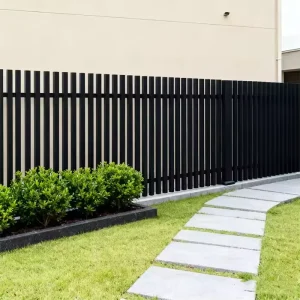 Waterproof Powder-Coated Aluminum Alloy Safety Fence Kits, 10 ft Height, Modern Privacy Design